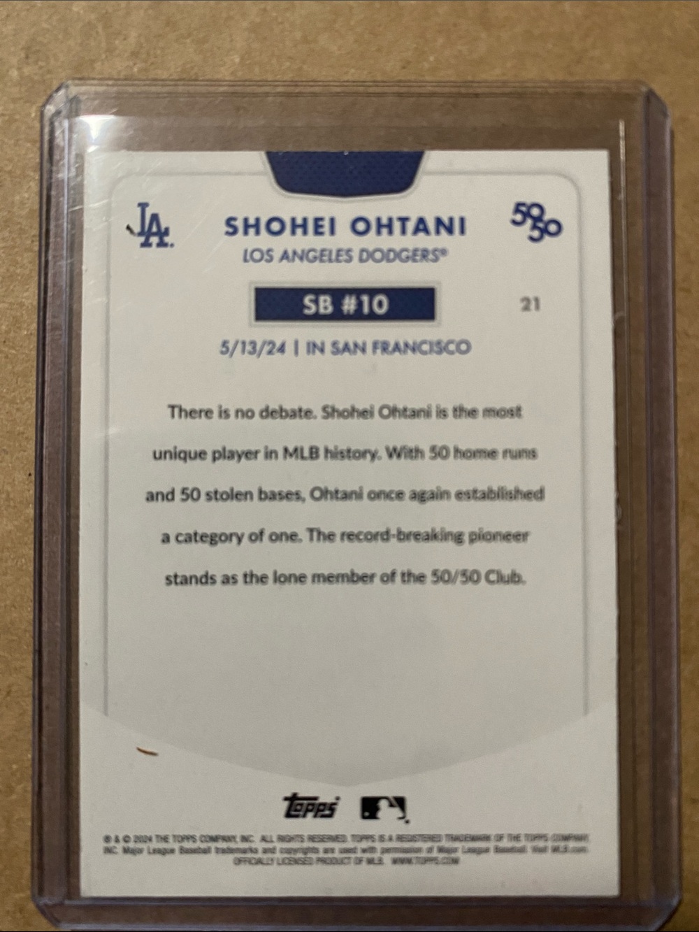 Topps Shohei Ohtani Card - Gray & Blue - Picture 2 of 2